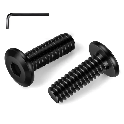 Tornillos de Cabeza Plana con Cabeza de Casquillo de 1/4-20 x 3/4" Pernos de Muebles Tornillos Conectores Avellanados, Acero Inoxidable 18-8 (304),