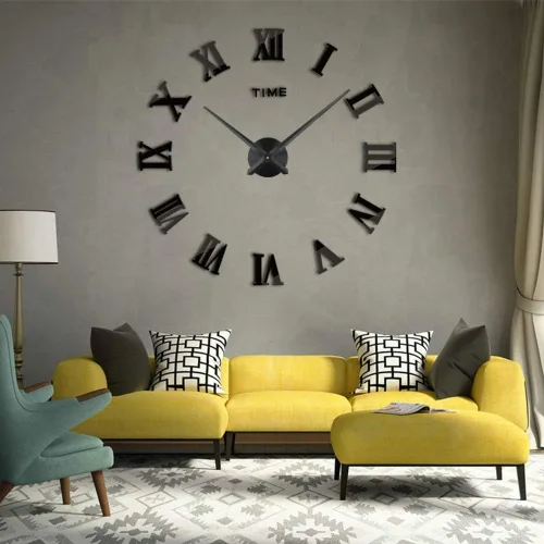 Timelike - Reloj de pared, 3D, bricolaje, 1M, moderno, sin marco, grande, kit para reloj de pared 3D, bricolaje, para sala de estar, recámara.