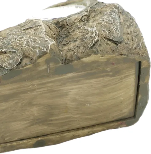 Miniatura 9 de Ocultador de llaves de roca falsa, oculta una llave fuera de la caja de llaves de roca falsa de resina de imitación de piedra de repuesto con luz