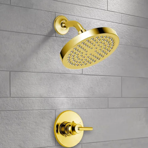 Miniatura 6 de Cabezal de ducha de lluvia de alta presión, cabezal de ducha de lluvia de alto flujo, aspecto moderno de lujo, cabezales de ducha de baño que Dorado