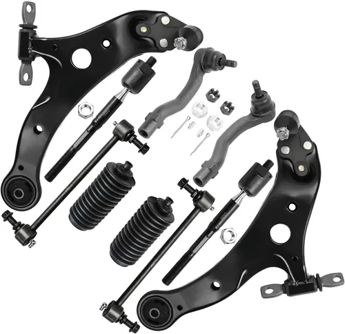 Miniatura 48 de Detroit Axle - Kit de suspensión frontal de 10 piezas para Jeep 2002-2004 Liberty, 2 brazos de control superiores con rótula 2 rótulas inferiores, 4