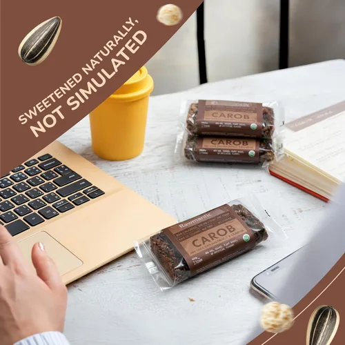 Miniatura 7 de Rawmantic chocolate Barra de proteína vegana de algarroba de 2.12 onzas, 2.12 oz, 12 barras