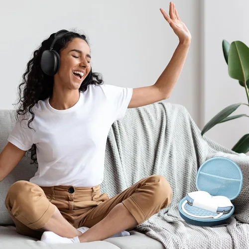 Miniatura 7 de ProCase Funda rígida para AirPods Max, funda de viaje para auriculares con funda de silicona para auriculares y bolsillo de malla, bolsa protectora