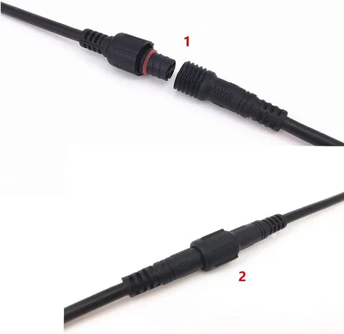 Miniatura 6 de 6 pares de cables conectores negros de 4 pines, impermeables, macho hembra, tira LED RGB con goma, conector LED RGB, cable conector impermeable LED