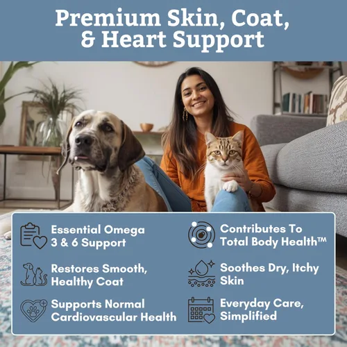 Miniatura 2 de Wholistic Pet Organics Aceite de salmón salvaje de Alaska para perros y gatos, aceite de pescado Omega 3 para perros y gatos, suplemento para piel