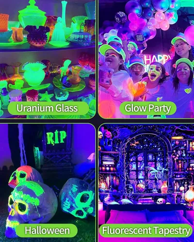 Miniatura 8 de THECHAM Barra de Luz Negra LED de 42W, Barra de Luz Negra con Cable de 6 pies+Enchufe+Interruptor, Luces Negras para Fiesta Fluorescente, Póster