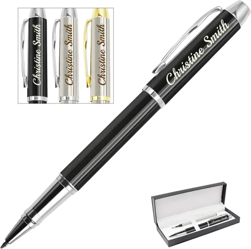 Amlion Bolígrafos personalizados grabados personalizados con nombre, repuesto medio recargable, regalos personalizados para hombres y mujeres