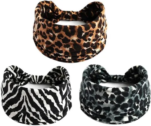 Miniatura 52 de K-Elewon Paquete de 3 diademas elásticas anchas para mujer, bandas para el cabello para yoga, deportes