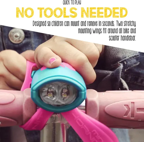 Miniatura 3 de Hornit Mini bocina de bicicleta y scooter con faros para niños