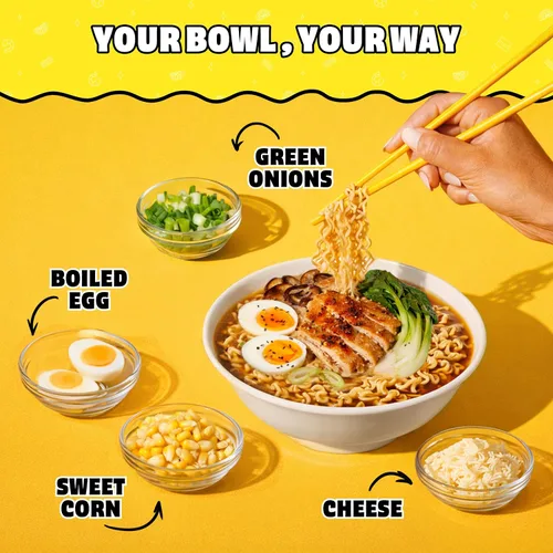 Miniatura 8 de Maruchan Ramen Fideos instantáneos sabor a pollo cremoso, comidas listas para comer, 3 oz, 24