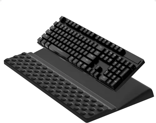 Miniatura 28 de Ospelelf Reposamuñecas para teclado, cómodo soporte ergonómico para teclado para oficina y hogar Rosa