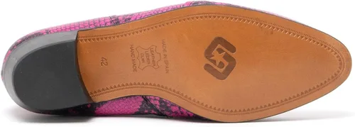 Miniatura 3 de Club Cubano EMMANUEL Botas de tacón cubano de piel con estampado de serpiente para hombre color magenta neón