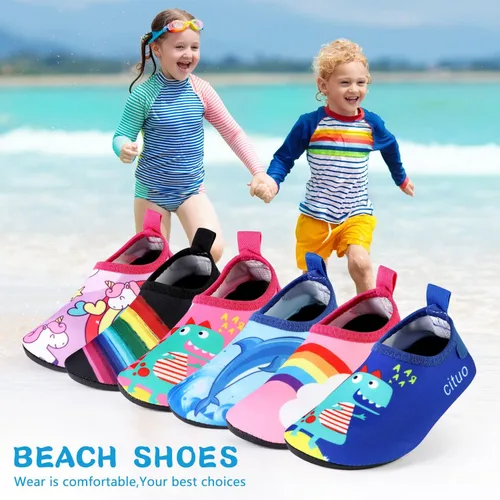 Miniatura 7 de Zapatos de agua para niños al aire libre, secado rápido, calcetines acuáticos para deportes, playa, natación, surf, ligeros, para niños pequeños