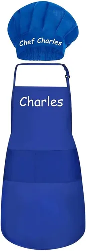 Miniatura 8 de Delantales personalizados para hombres y mujeres – Delantal personalizado con nombre bordado y bolsillos para cocina, pintura, manualidades, salón