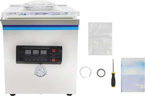 Miniatura 2 de Sellador al vacío de cámara de 110 V, máquina de envasado al vacío de acero inoxidable, potente sistema de sellado de 360 W, sellador de máquina