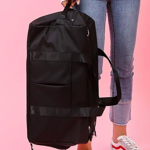 Miniatura 6 de Bolsa de gimnasio para mujeres y hombres con compartimento para zapatos, impermeable, fin de semana, durante la noche, bolsas de lona para natación