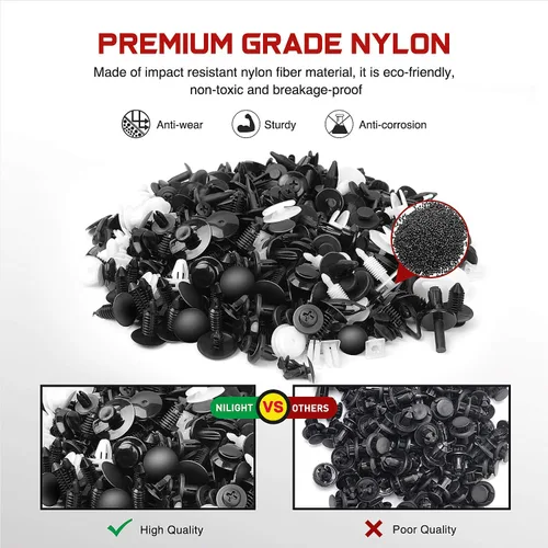 Miniatura 3 de Nilight 150 piezas de sujetadores de parachoques tipo empuje, clips de remache universales para automóviles y sujetadores para parachoques