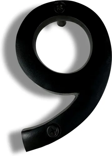 Miniatura 42 de NACH Números de casa flotantes, números de casa negros de aluminio de 6 pulgadas para exteriores, número 5, números de puerta con accesorios