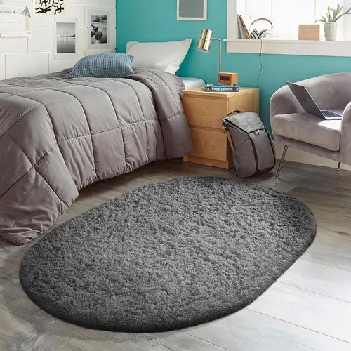 Miniatura 6 de Ophanie - Alfombras para sala de estar, antideslizante y suave, de felpa grandes y peludas para dormitorio, peludas para niños y niñas, decoración