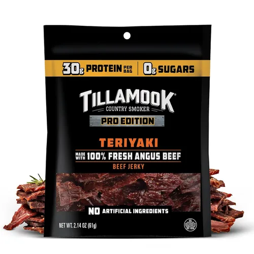 Miniatura 11 de Tillamook - Carne seca de res, edición Country Smoker PRO, cero azúcar, original, 2.14 onzas, carne Angus fresca ahumada de madera real, baja