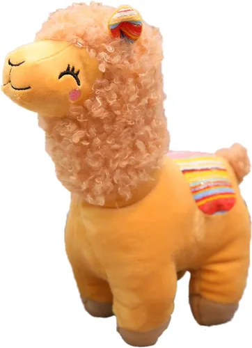 Peluche de alpaca, lindos juguetes de peluche de alpaca, peluches esponjosos, regalo de peluche de llama para niños y amantes en Navidad, Marrón