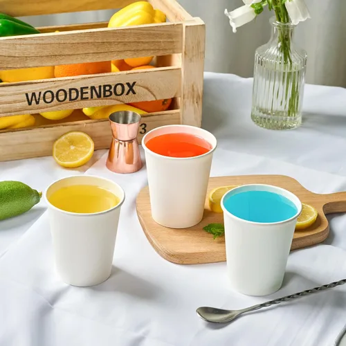Miniatura 2 de TV TOPVALUE 360 unidades de tazas de papel de 8 onzas, tazas de papel desechables de café de 8 onzas, tazas de bebidas calientes para agua, jugo
