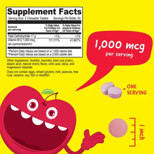 Miniatura 3 de VitaWorks Paquete de masticables multivitamínicos + vitamina B12 para niños