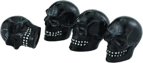 Miniatura 5 de Tapas de Llanta de Coche con Calavera Tapas de Rueda de Bicicleta Esqueleto Cubiertas de Vástago de Válvula de Aire para la Mayoría de Vehículos