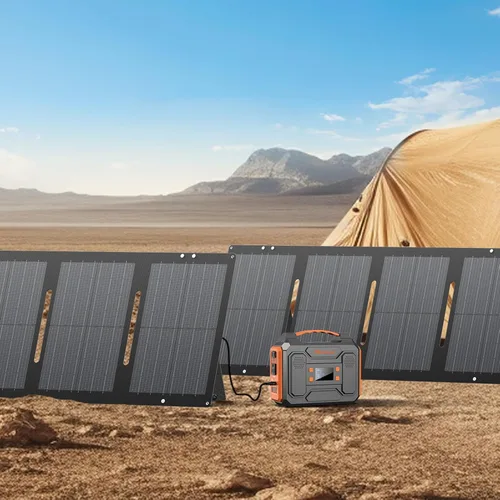 Miniatura 4 de Panel solar portátil de 60 W, cargador solar plegable con salida DC/USB C/USB A, cable de CC para estación de energía solar, banco de energía