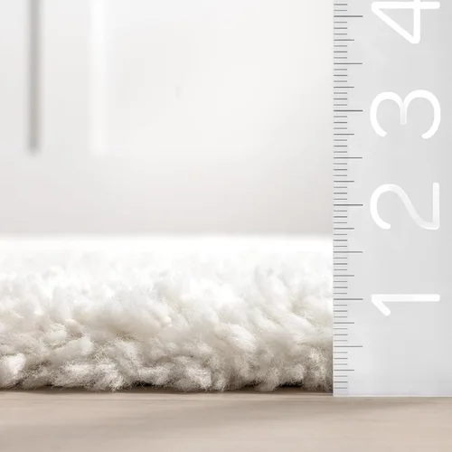 Miniatura 2 de nuLOOM Marleen - Alfombra contemporánea de pelo, 11 x 14, color blanco hueso