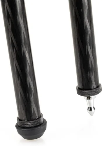 Miniatura 10 de Benro Mammoth - Trípode de fibra de carbono de 4 secciones con cabezal fluido WH15 Wildlife de 2 vías, cuenco resistente de 2.953 in, contrapeso