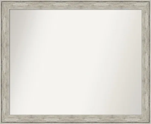Miniatura 526 de Amanti Art Espejo de baño plateado para sobre fregadero, 28 x 47 pulgadas, espejo rectangular de plata imperial, marco de madera tradicional de gran