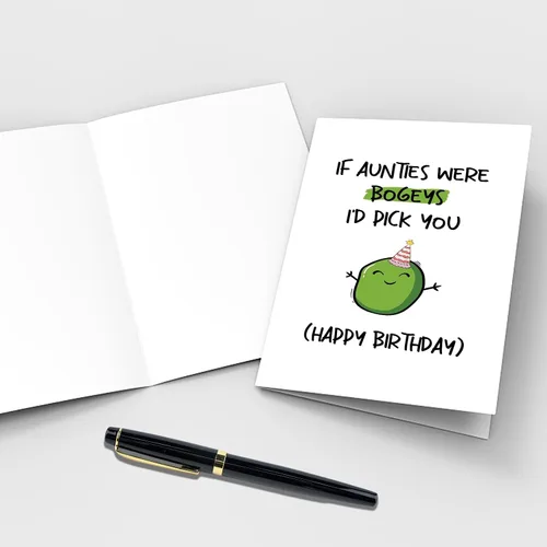 Miniatura 3 de Qiliji Divertida tarjeta de cumpleaños para tía, tarjeta de cumpleaños humorística para tía, tarjeta de feliz cumpleaños de sobrina sobrino, If