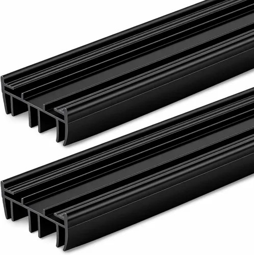 Miniatura 13 de Pushglossy 1 pieza de 36" de barrido de puerta de doble burbuja con muesca de 1-3/4" de ancho, sello de burlete de vinilo para puertas exteriores