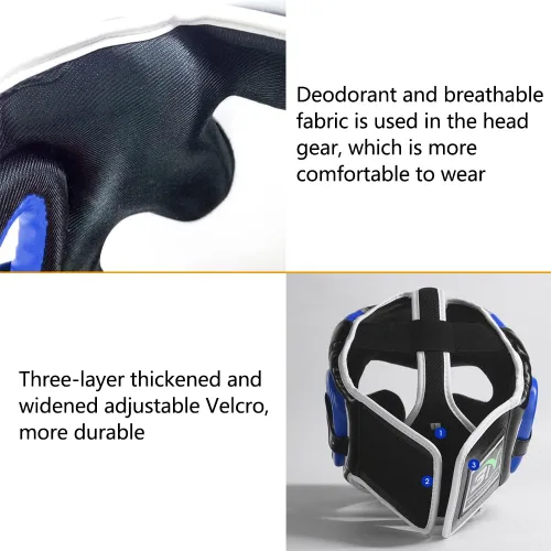 Miniatura 3 de Casco para boxeo MMA Training Kickboxing, equipo de cabeza para Muay Thai, Sparring, Taekwondo, Artes Marciales, Grappling, Karate