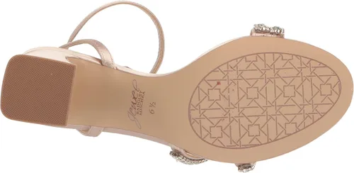 Miniatura 4 de Jewel Badgley Mischka Rosa - Sandalia de tacón con correas de piedras preciosas