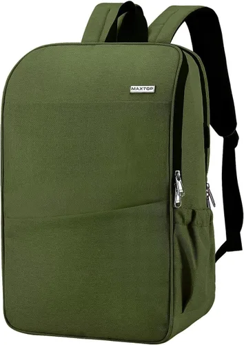 Miniatura 13 de MAXTOP Mochila para computadora portátil de viaje, mochilas de negocios con puerto de carga USB, resistente al agua, mochila para escuela y Negro