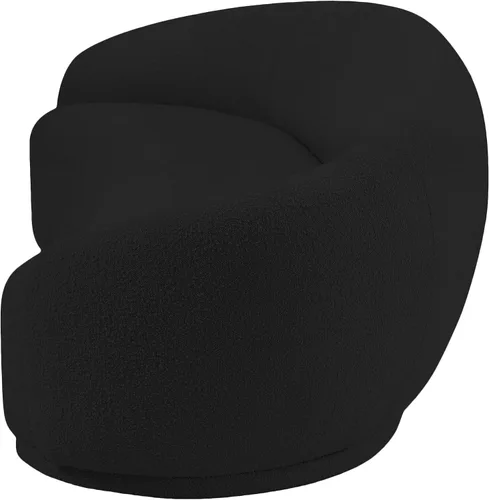Miniatura 8 de Meridian Furniture 693Black-S Hyde Collection Modern Sofá tapizado de tela Boucle contemporáneo, negro, 89.5 pulgadas de ancho x 38 pulgadas