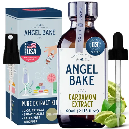Extracto de Cardamomo Puro para Hornear y Mixología - 100 Porciones de Saborizante Natural Premium para Cocinar, Postres, Bebidas - Kosher, Apto