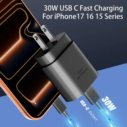 Miniatura 2 de Cargador USB C de 30 W para iPhone 15/15 Pro Max/15 Pro/15 Plus/Samsung Galaxy S23 Ultra/S23/S23+/S22/S22 Ultra/S22+/S22+/S21 Ultra/S20 Ultra/Note