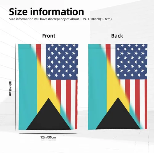 Miniatura 9 de Bandera de las Bahamas de Estados Unidos para el jardín, 12 x 18 pulgadas, pancartas verticales, cartel de doble cara para decoración del hogar
