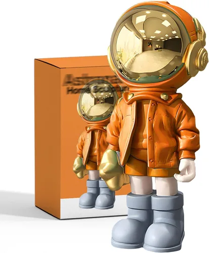 Miniatura 7 de EZ4ENCE Estatua de astronauta escultura de astronauta, escultura para decoración del hogar, decoración de estante azul artístico, decoración de mesa