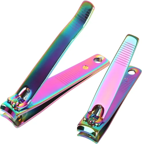 Rocutus Tijeras de uñas portátiles para adultos, pedicura, cortaúñas para el hogar, tijeras pequeñas para manicura de pies, herramientas de manicura