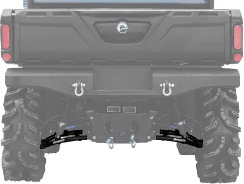 SuperATV Brazos A traseros inferiores de alta holgura para Can-Am Defender/Max (2016-2019) - Negro