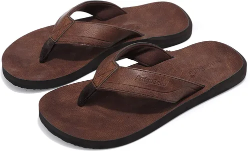 Miniatura 2 de AX BOXING Sandalias de cuero para hombre, sandalias casuales y cómodas