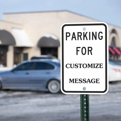 Miniatura 3 de Letrero personalizado "Parking For - Add Your Message" de SmartSign Aluminio de 12 x 18 pulgadas