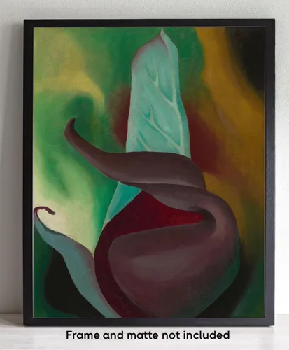 Miniatura 2 de Skunk Cabbage by Georgia O'Keeffe American Abstract Art - Oil on canvas Painting - Floral Art Decor & Gift for Art Enthusiasts
