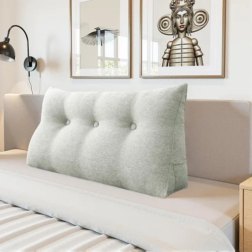 Miniatura 10 de Almohada de Cuña para Cabecero - Almohada Triangular para Cabecero de Cama, Almohada de Cuña para Descanso en la Cama, para Sentarse en la Cama