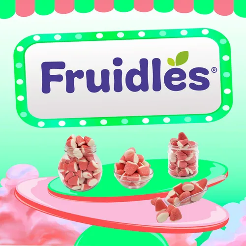 Miniatura 6 de Fruidles Caramelos de gomitas de fresa, deliciosas gomitas de sabores de frutas recubiertas de azúcar (1 libra)