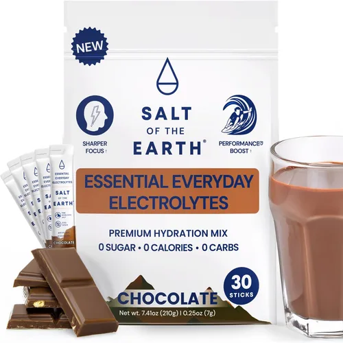 Miniatura 10 de Salt of the Earth - Polvo de electrolitos premium sin azúcar - Hecho con sal rosa del Himalaya - Paquetes de polvo para hidratación Ingredientes